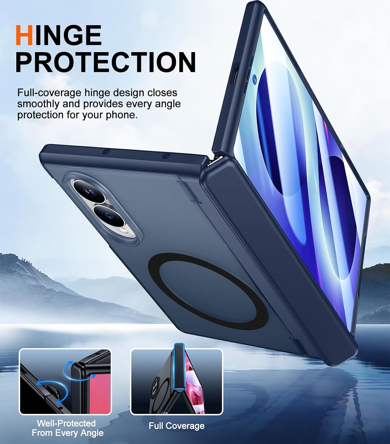 Thumbnail 5 de SPIDERCASE WJB-ZFOLD8Wide CXZJ 2IN1-BL マグネット式 Galaxy Z Fold 8ケース ブルー
