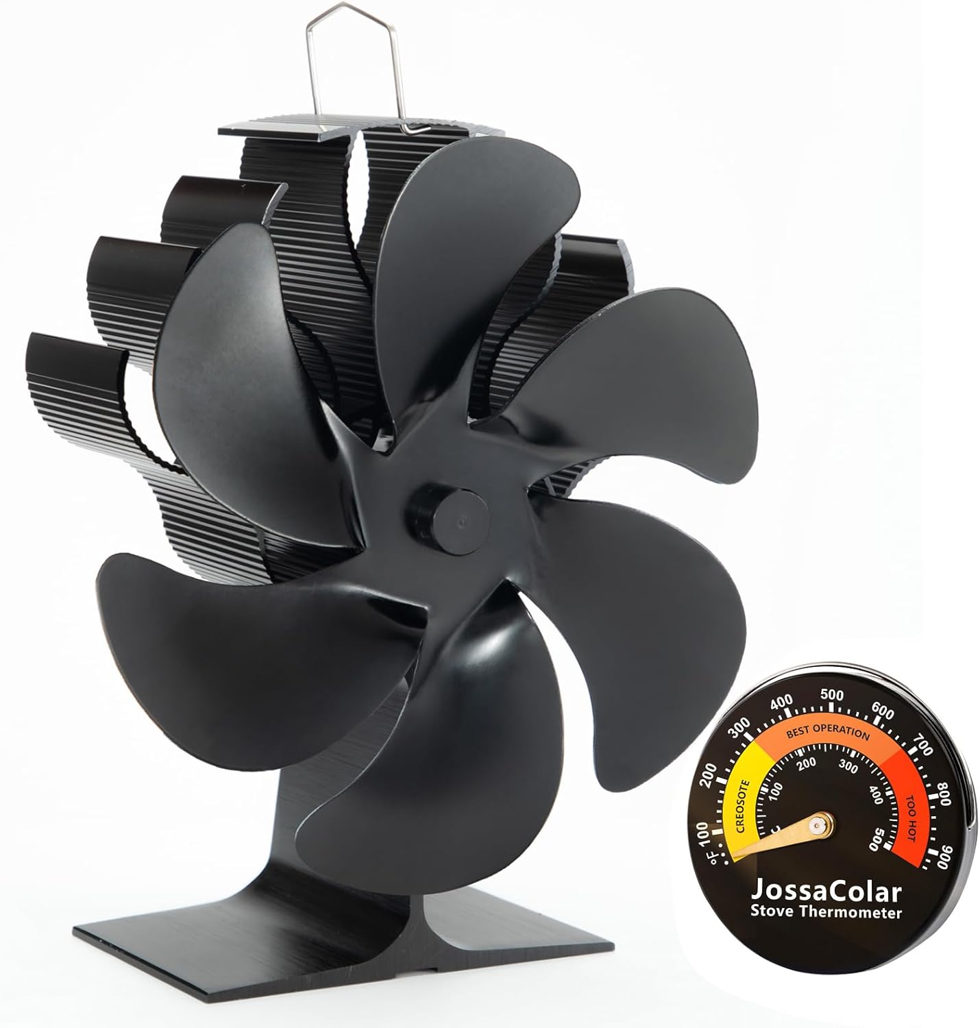 JossaColar 6-Blade Log Burner Fan for Wood Stoves