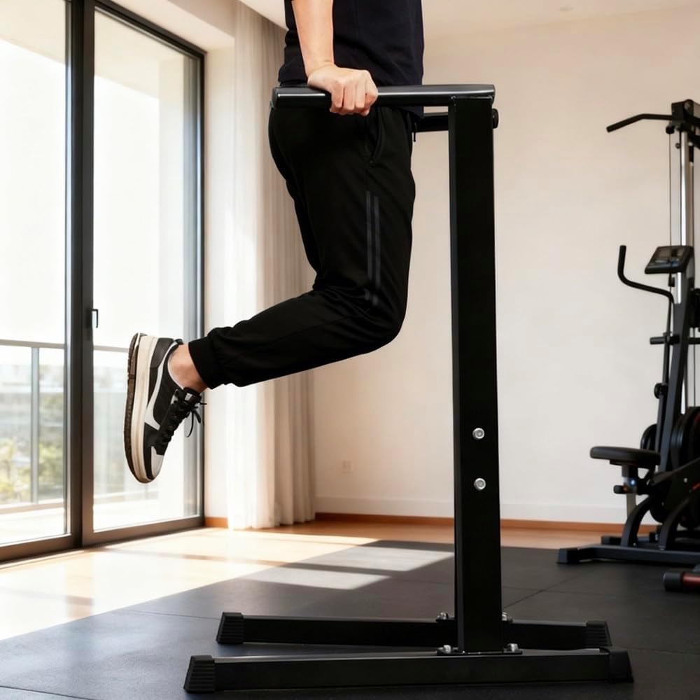 Detalle de Yaheetech Dip Station per Allenamento Gym Home — Stazione Fitness in Acciaio, Dip Parallele e Trazioni