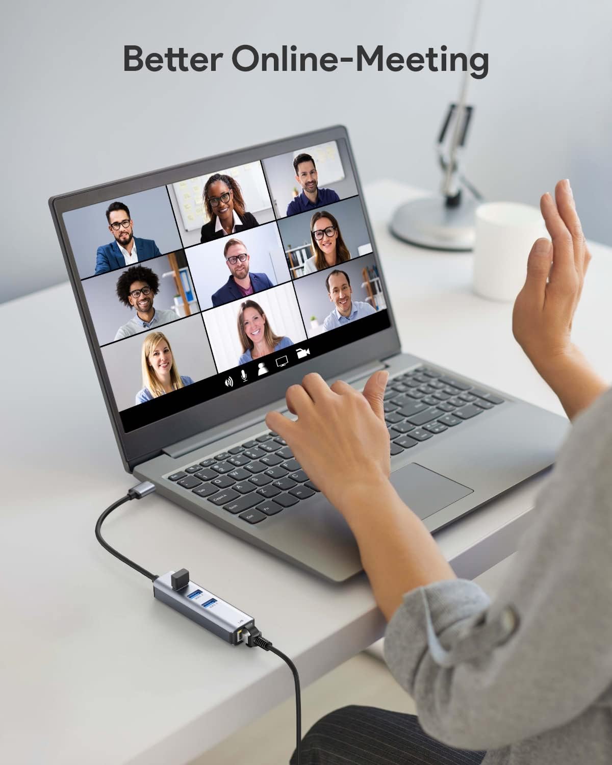 Thumbnail 6 de ABLEWE USB 3.0 to Ethernet Adapter with 3-Port USB 3.0 Hub and Gigabit RJ45