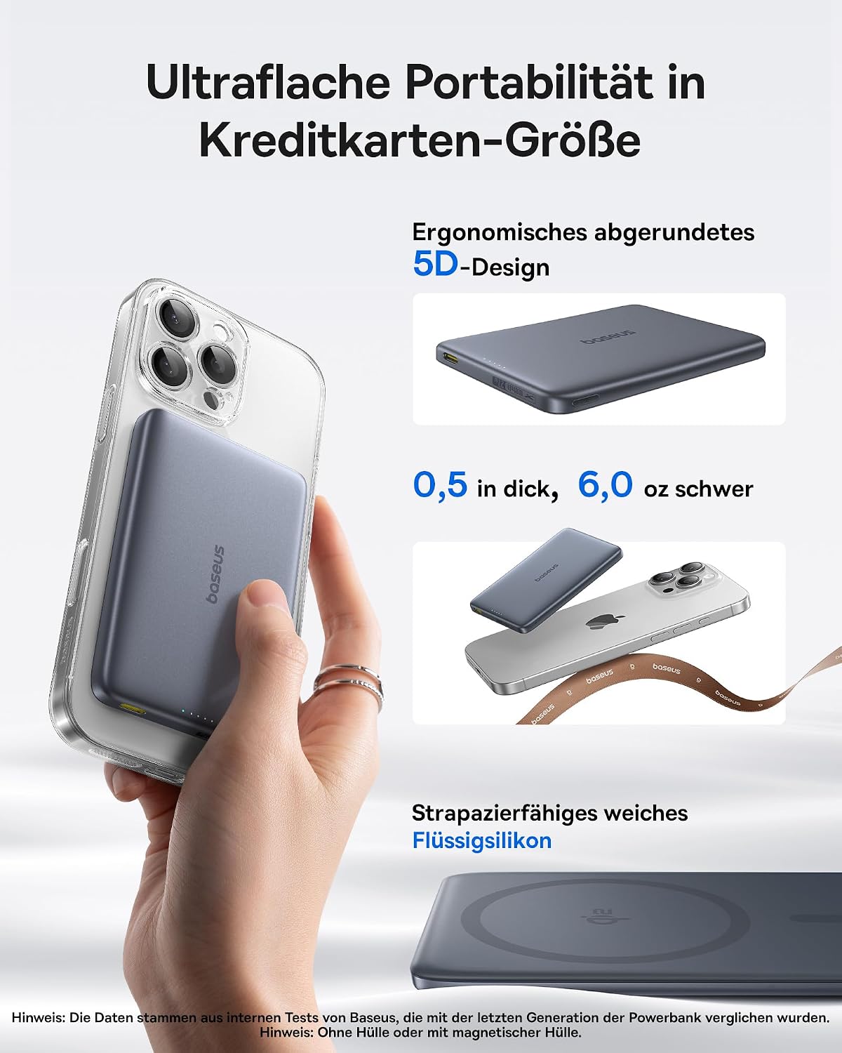 Thumbnail 1 de Baseus Picogo AM41 Power Bank 10000mAh – MagSafe Qi2 15W, 27W PD, ultraschlank