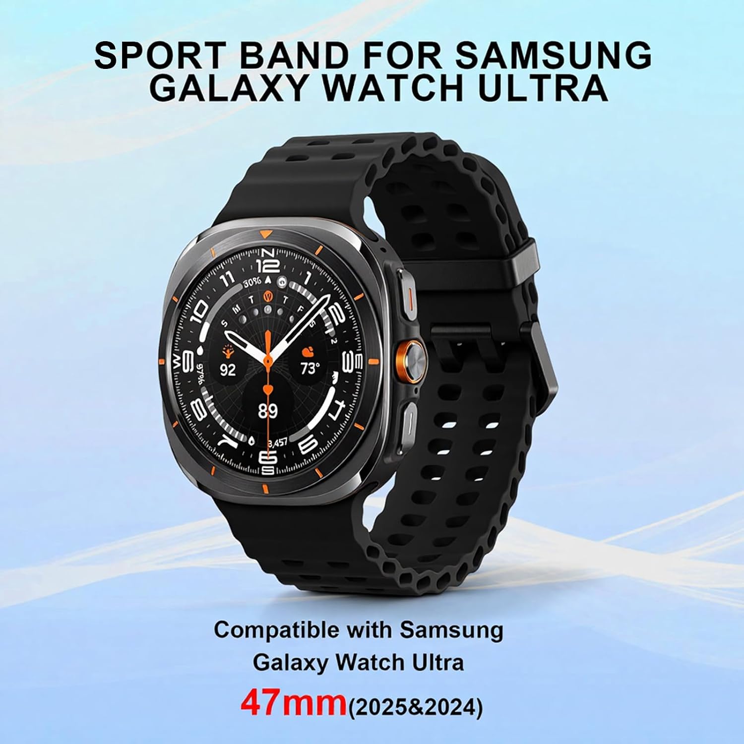 Detalle de 6-Pack Marine Silicone Bands + Protective Cases for Samsung Galaxy Watch Ultra 47mm
