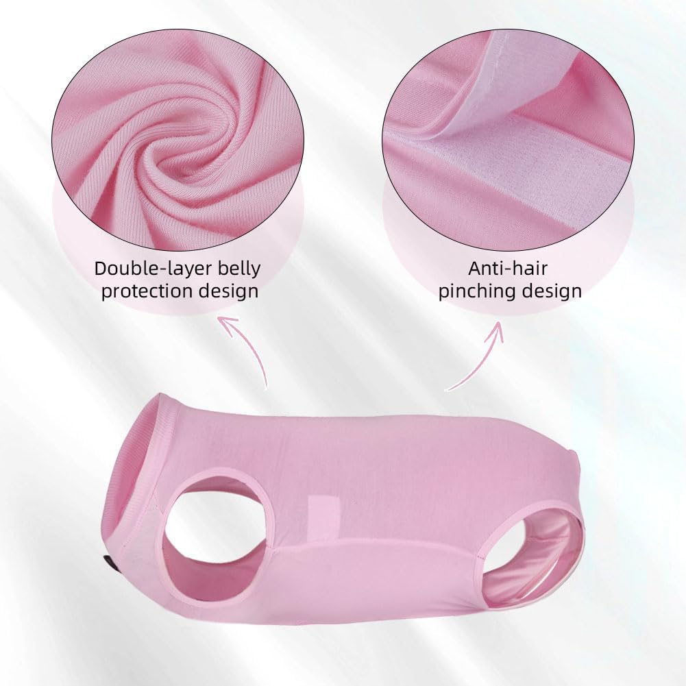 Thumbnail 2 de Adiwo combinaison de récupération pour chien (rose L) – anti-léchage post-chirurgie