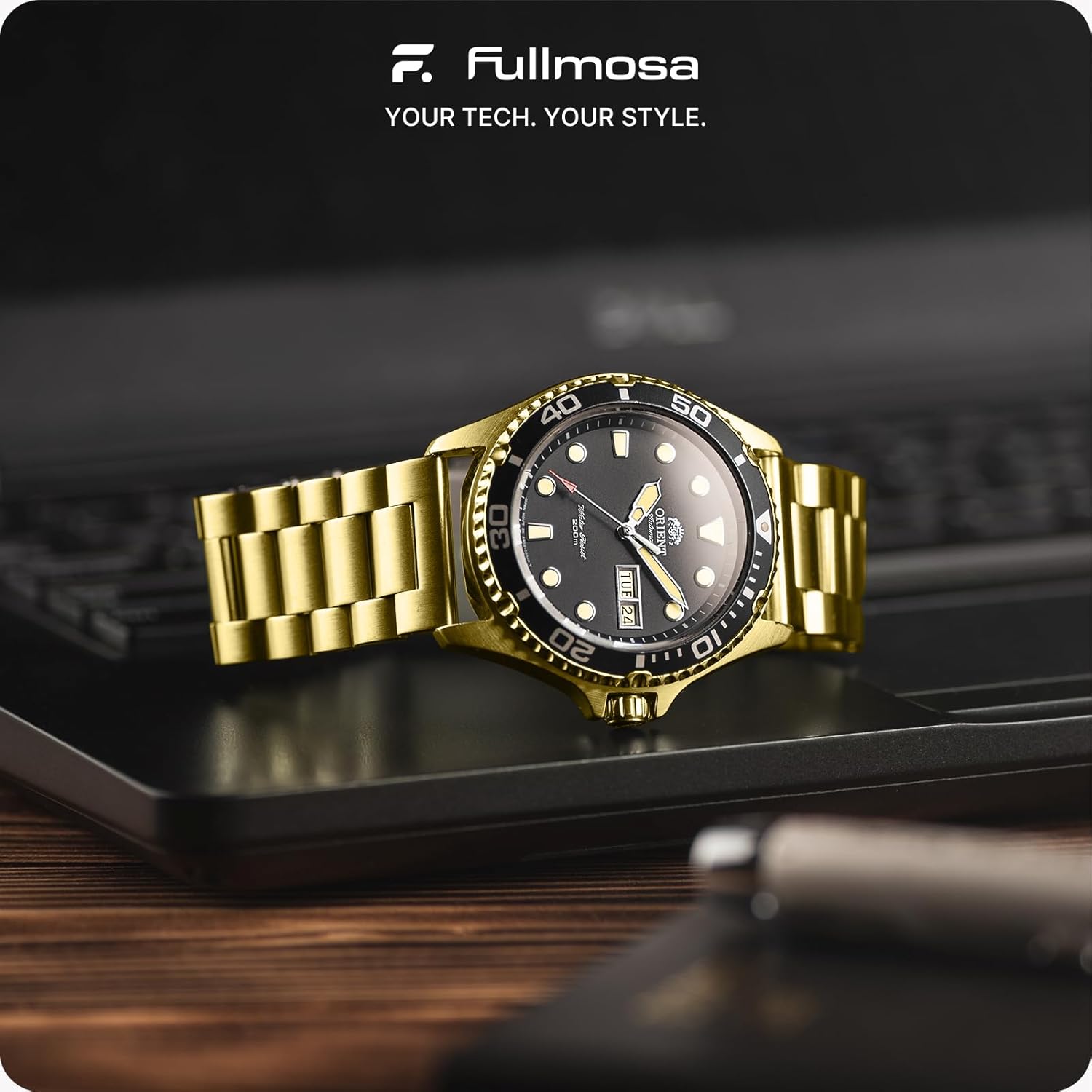 Thumbnail 1 de Fullmosa 20mm Stainless Steel Watch Band – Golden, Quick Release with Removable Links