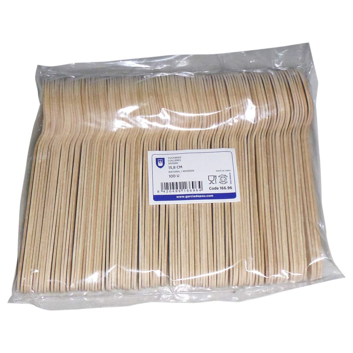 Thumbnail 3 de Garcia de Pou 100 cucchiai in legno naturali, lunghezza 16 cm