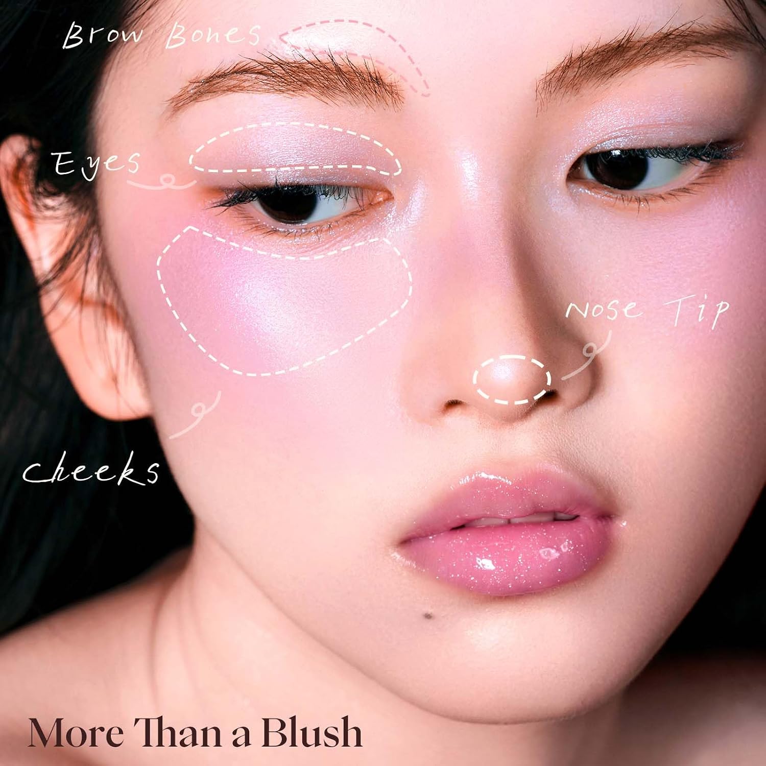 Detalle de JOOCYEE AURA Glazed Blush Highlighter: Veil Nude, Dewy Finish