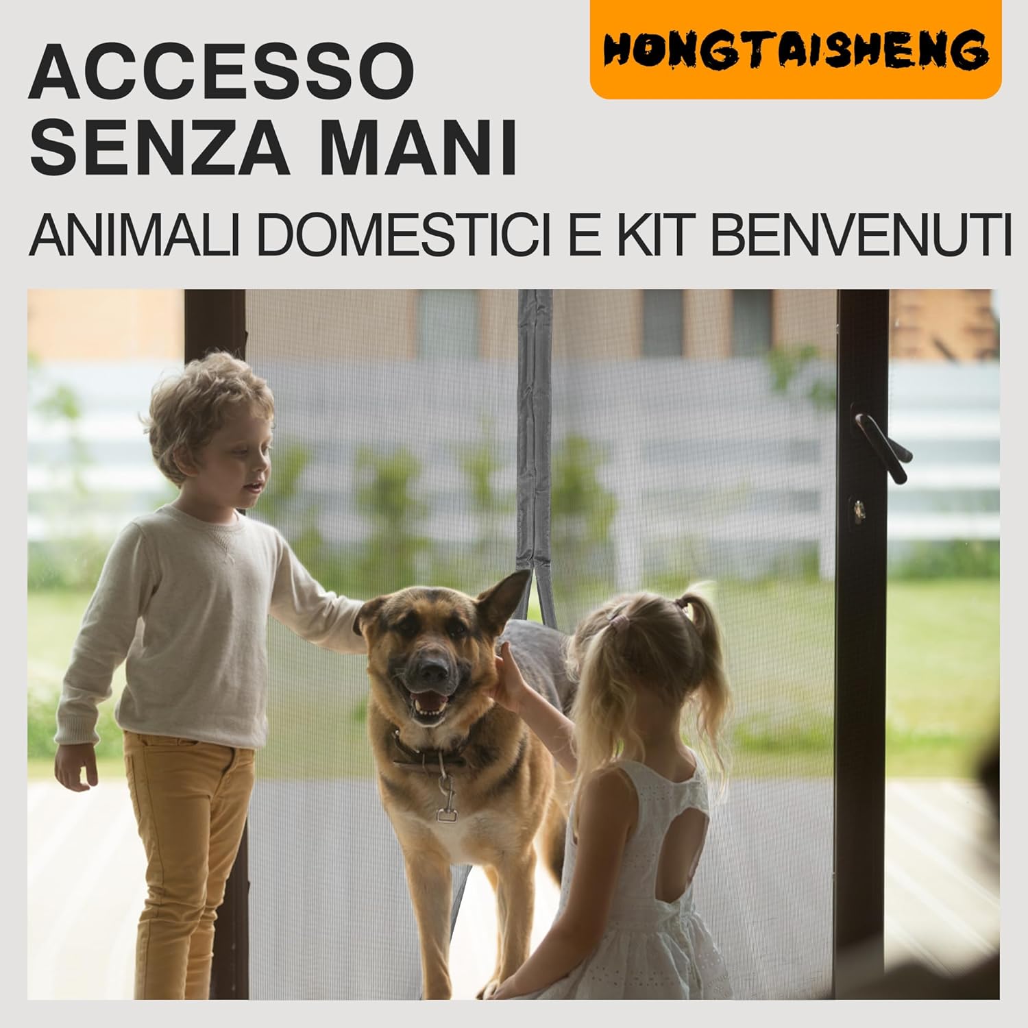 Detalle de HONGTAISHENG Zanzariera Magnetica per Porta 105x215 cm: chiusura automatica e design stabile per balcone
