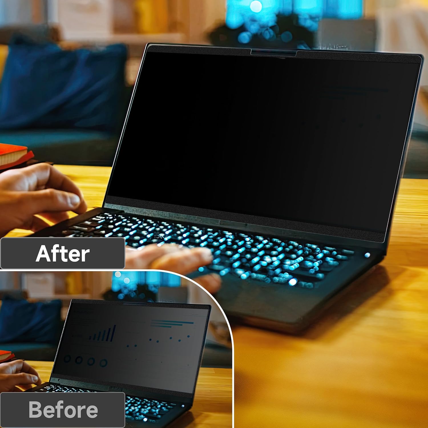 Thumbnail 5 de IPROKKO 13.3-inch Magnetic Laptop Privacy Screen for 13.3" Laptops (16:9)