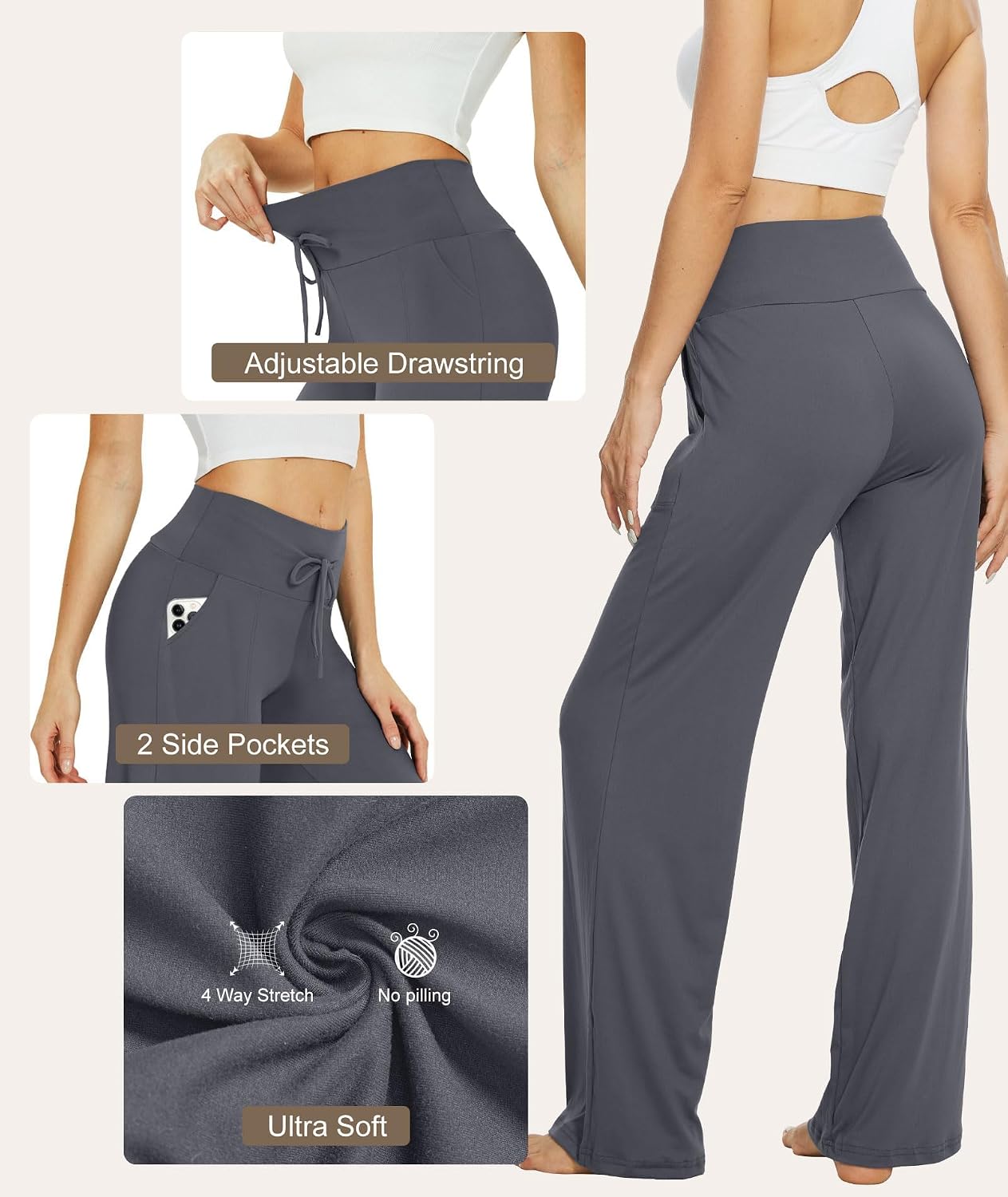 Detalle de TNNZEET Women's Wide-Leg Pants