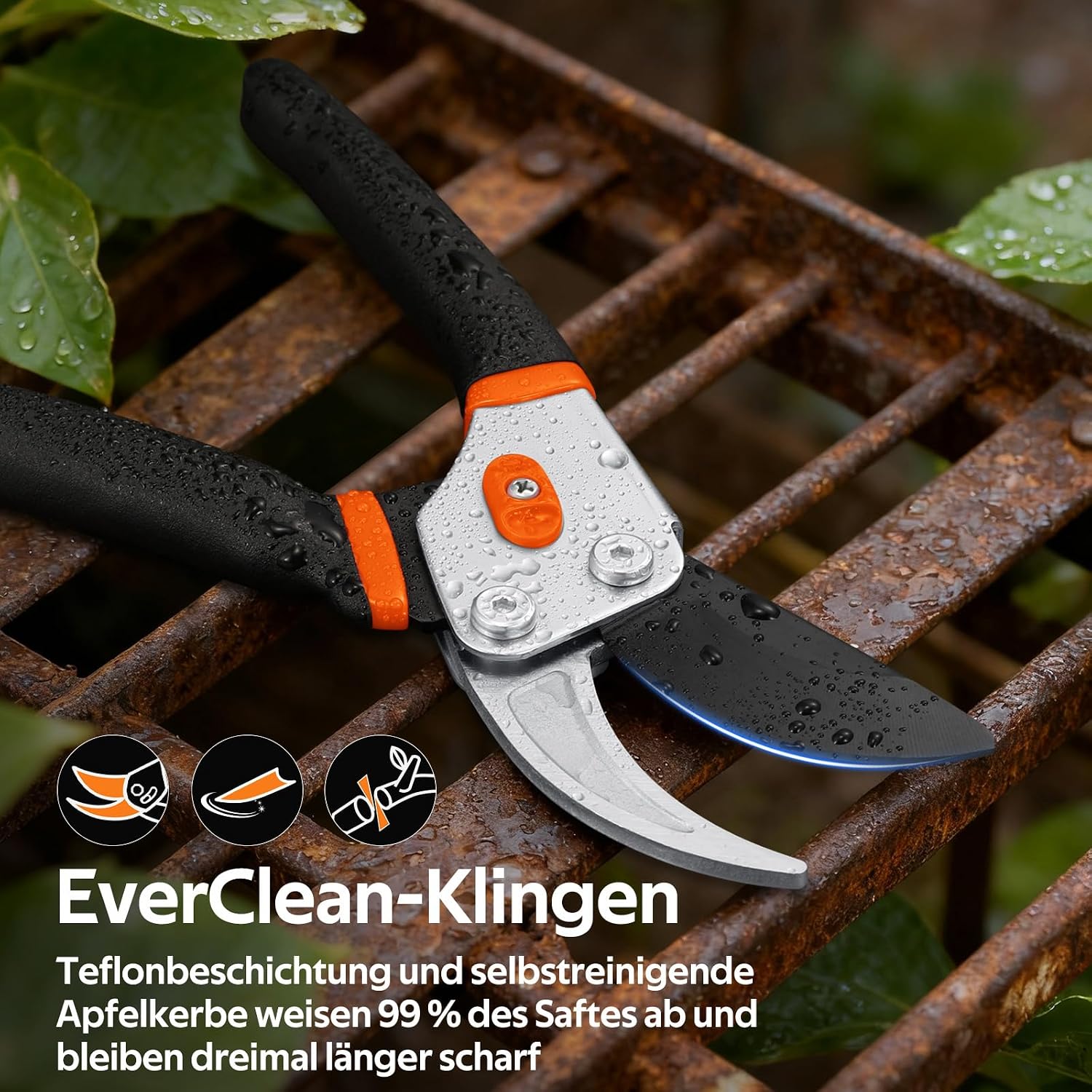 Thumbnail 2 de VOTREK VT-C800 Bypass-Gartenschere 21,5 cm – Profi-Rosenschere mit SK5-Klinge
