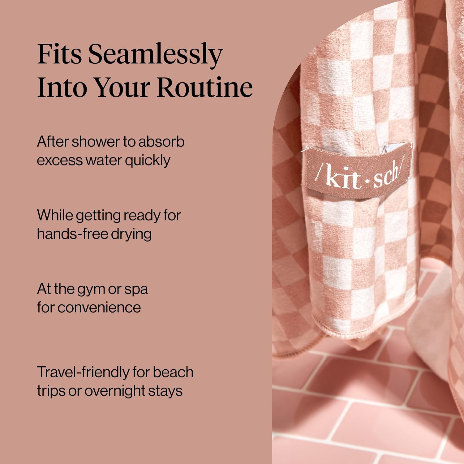 Thumbnail 5 de Kitsch XL Microfiber Hair Towel 40x24 in 🧖♀