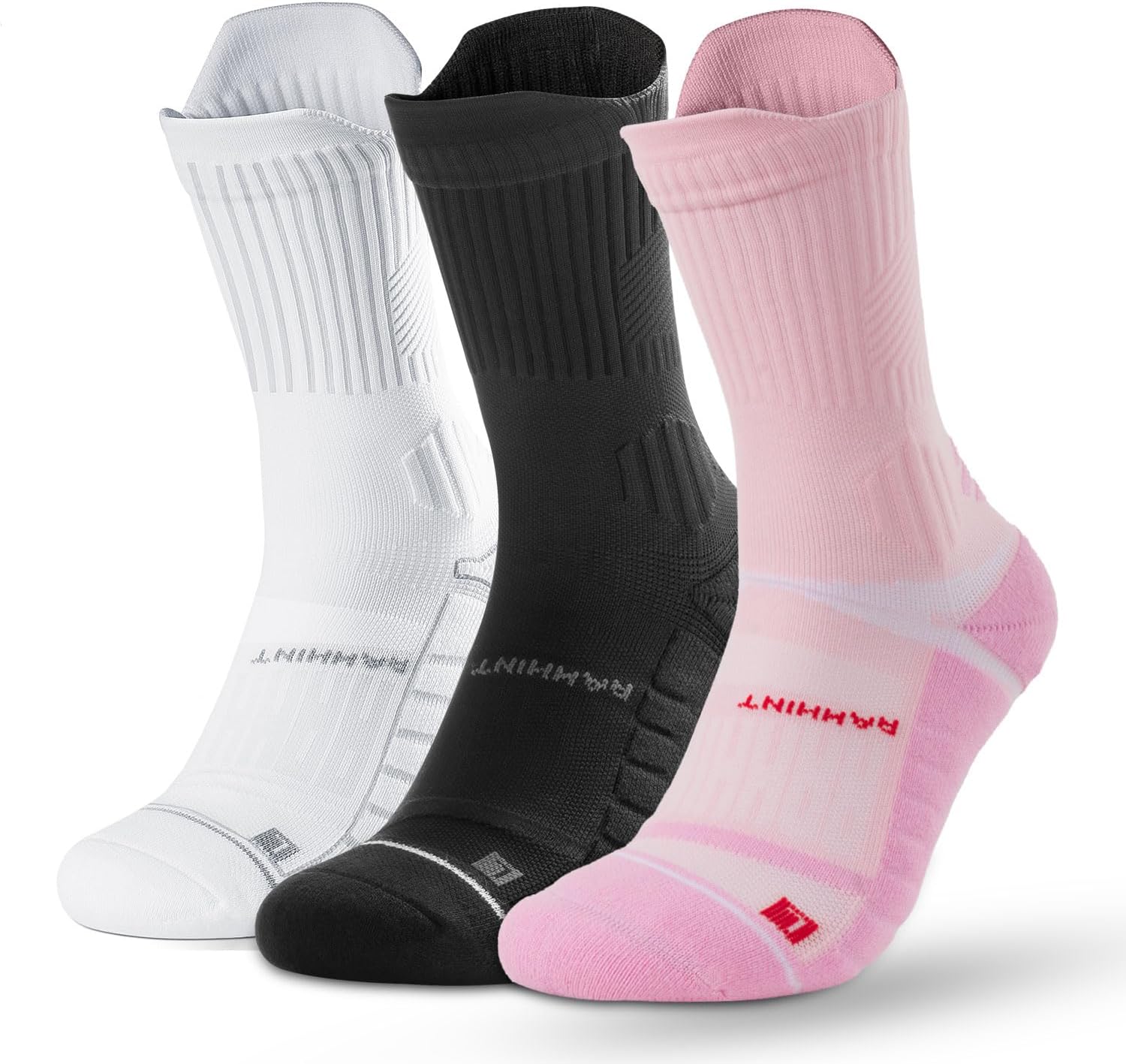 Thumbnail 4 de Rahhint Coolmax Chaussettes de Compression pour Femme – Anti-ampoules, Sans Couture, avec Languette - Lot de 3