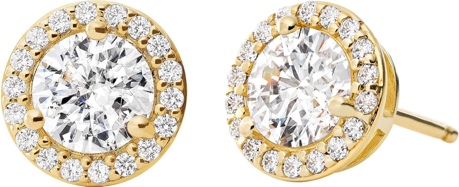 Thumbnail 6 de Michael Kors Orecchini da donna in metallo dorato con pietre semi-preziose e chiusura a perno