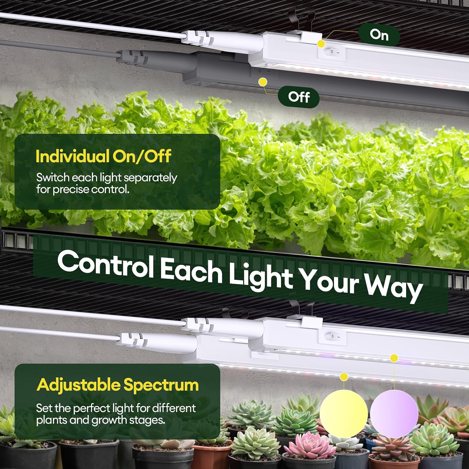 Detalle de Maygrove grow light strips, 1 ft