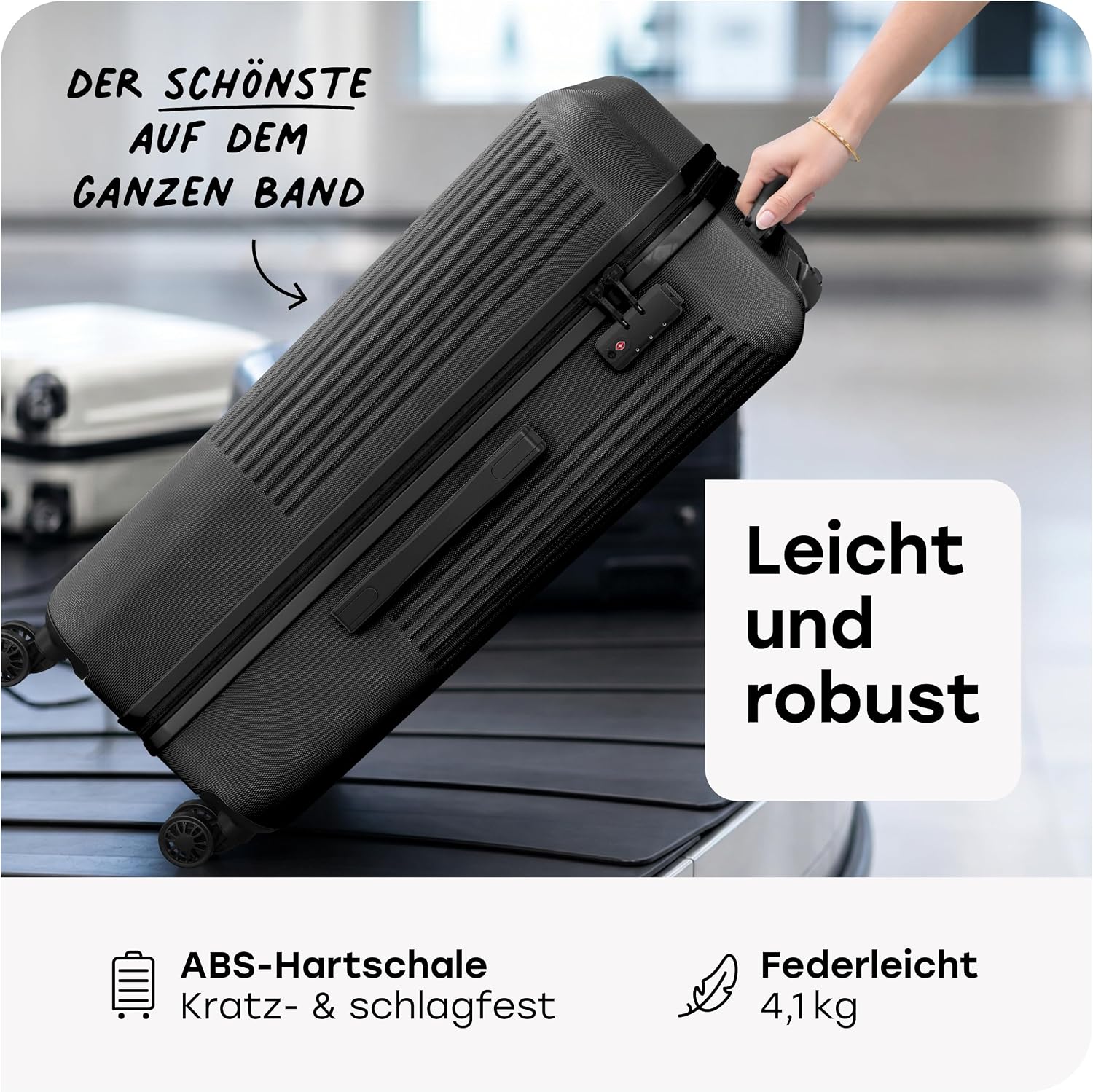 Detalle de Travelite Koffer Bali Größe L – 77 cm, 96 Liter, TSA-Schloss, 4 Rollen