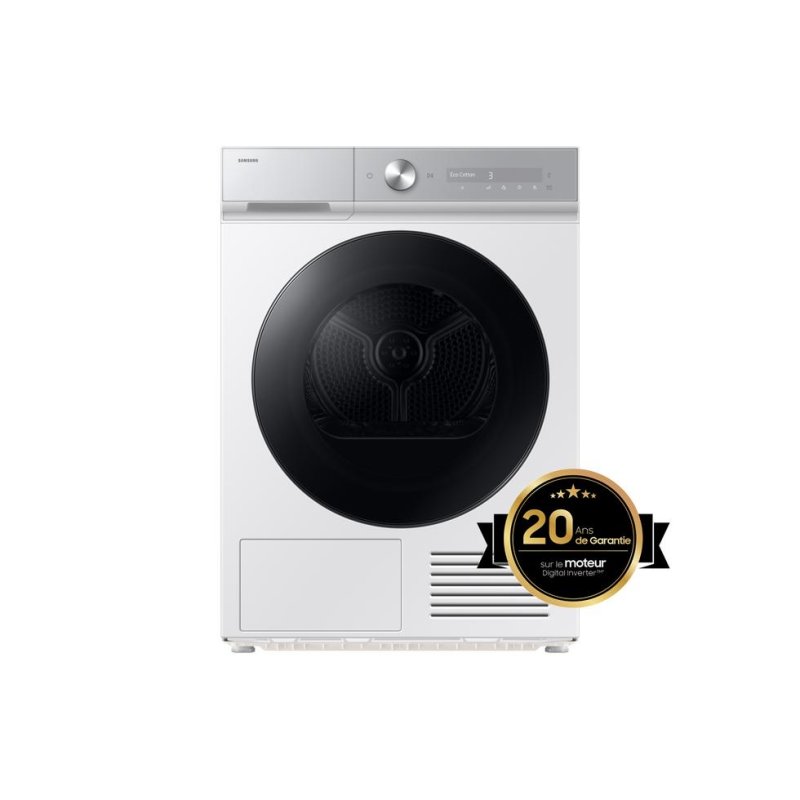 Detalle de Samsung DV90DB8845GHU3: Secadora de bomba de calor de 9 kg con IA y Wi‑Fi