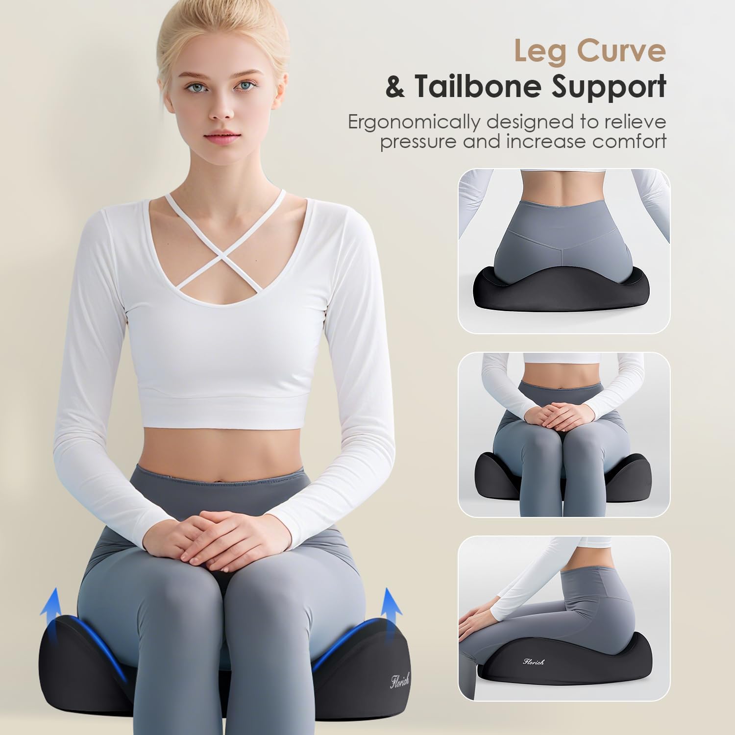 Detalle de FLORICH Car Seat Cushion, Memory Foam