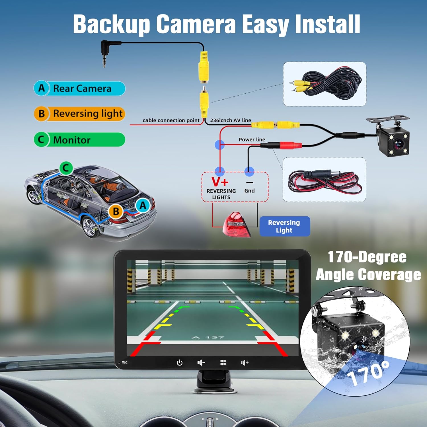 Thumbnail 3 de Alltolink Autolink Wireless Carplay and Android Auto Car Play Screen – 7-Inch Portable Car Tablet with Voice Control