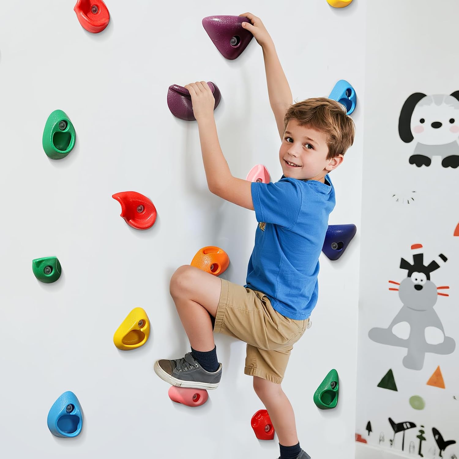 Thumbnail 3 de TOPNEW 32 Rock Climbing Holds: Multi-Size Set for Kids and Adults