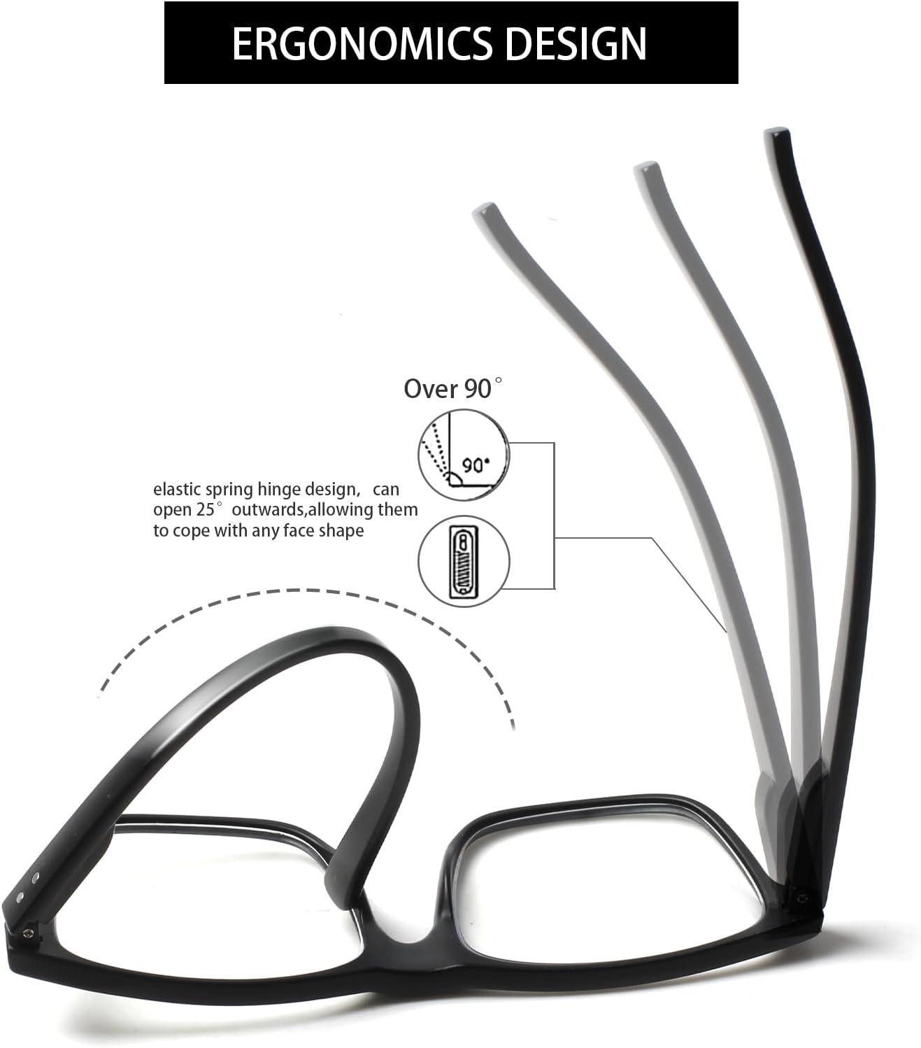 Detalle de Kerecsen Reading Glasses, 5-Pack