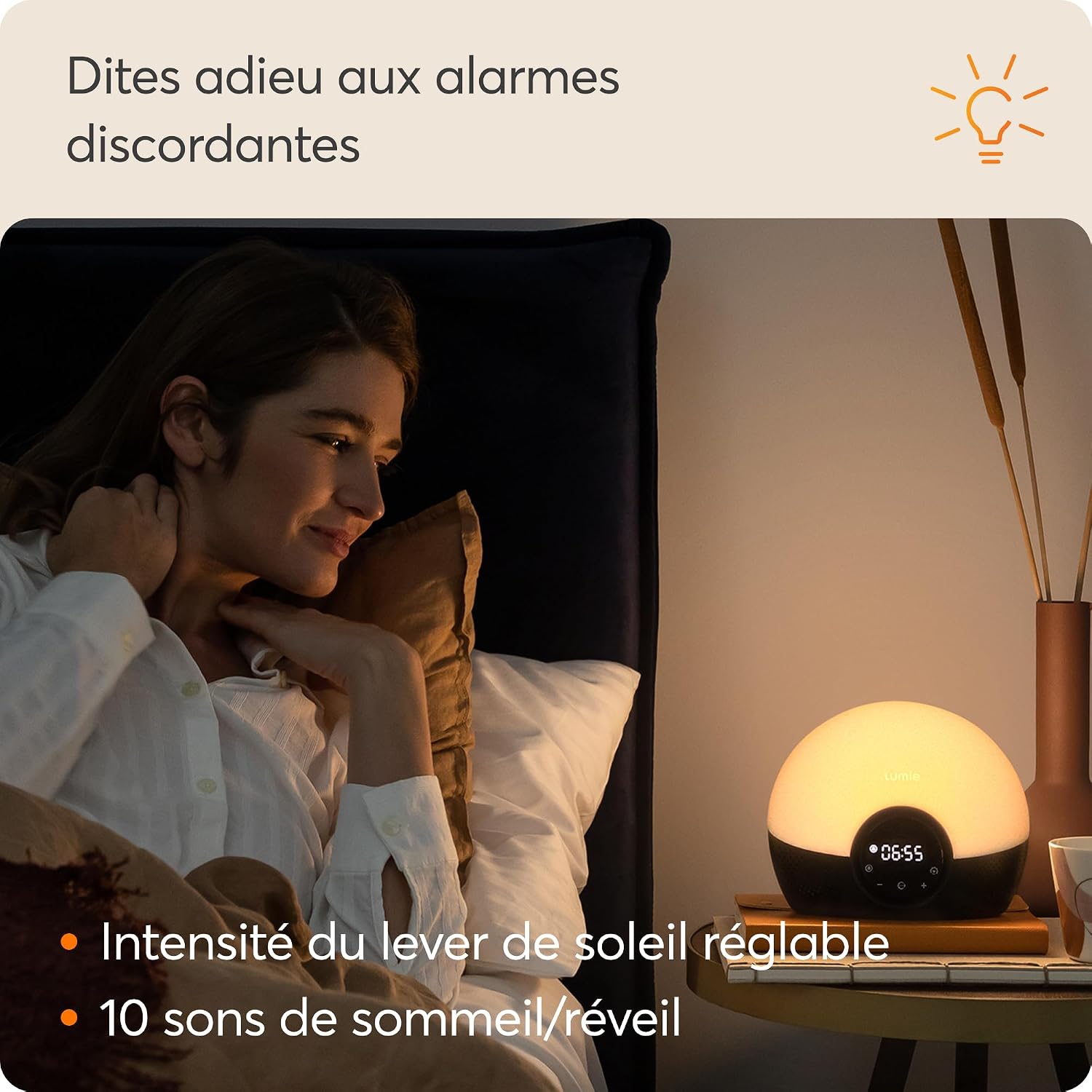 Thumbnail 3 de Lumie Bodyclock Glow 150 : réveil lumineux avec simulation de lever et coucher de soleil et 10 sons