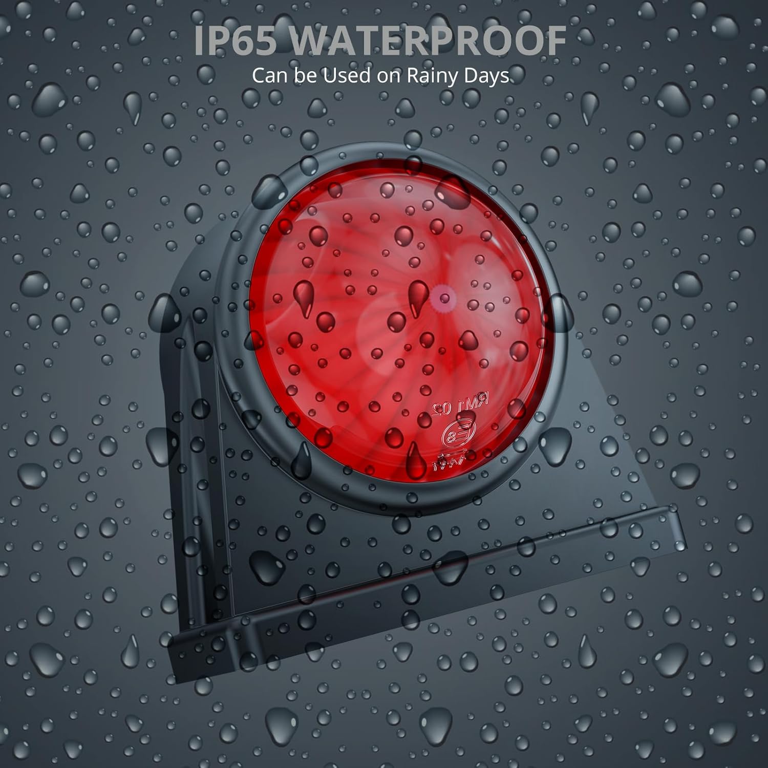 Thumbnail 4 de Justech 2pc Side Elbow Marker Lights for 12/24V vehicles (Red & White, IP65, 8 LED)