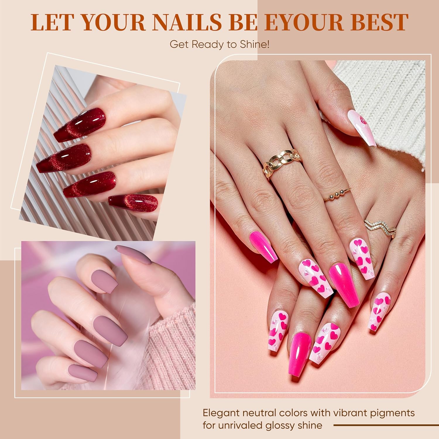 Detalle de Gel Nail Polish Kit with Nail Lamp: 55 Colors, 4 Top Coats, and Complete Starter Tools