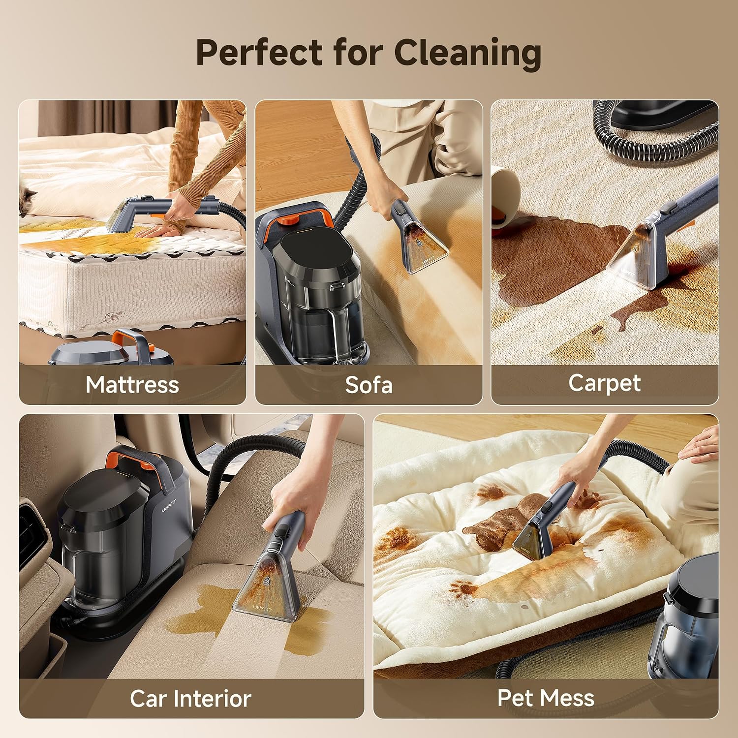 Detalle 2 de Uwant Portable Carpet Cleaner 18 kPa
