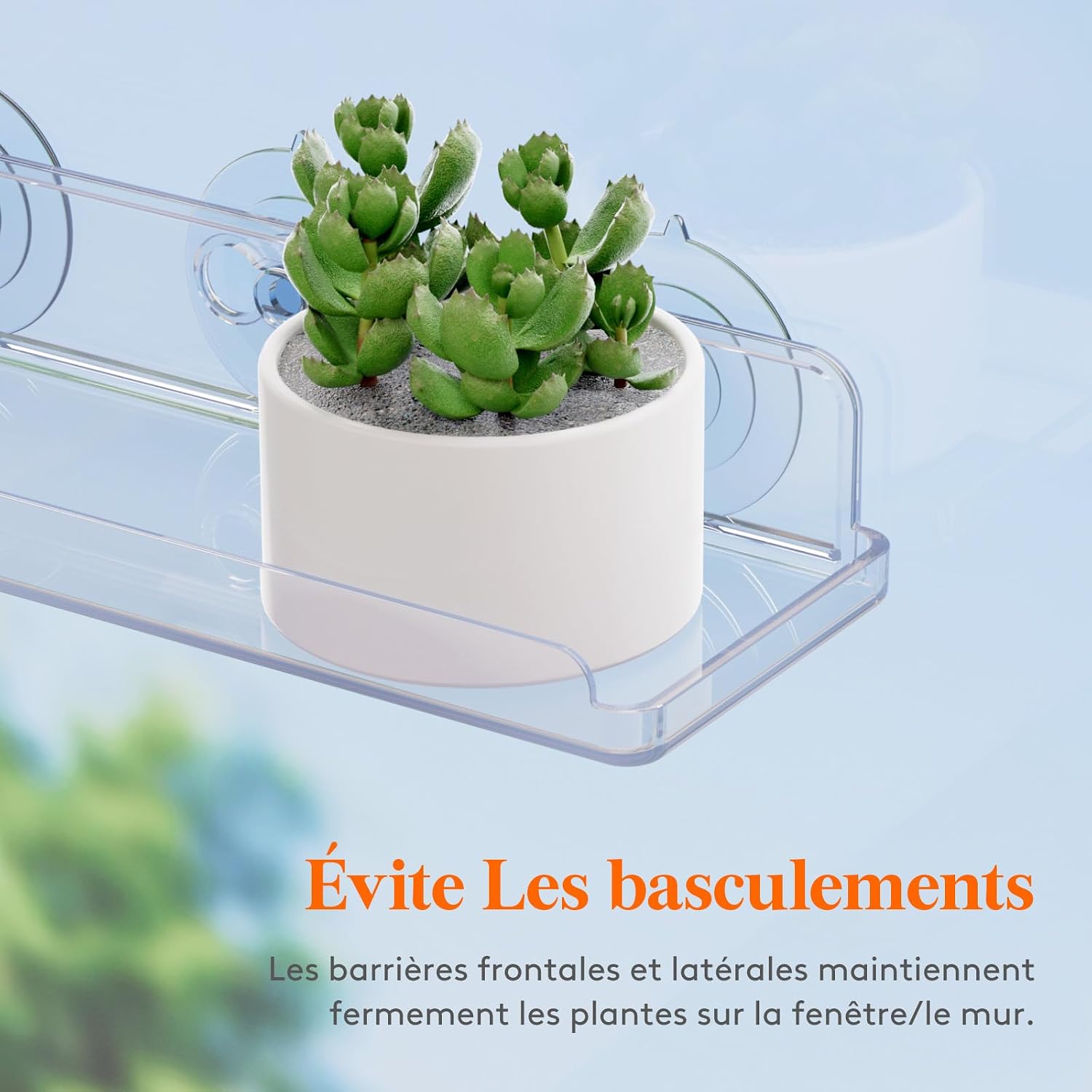 Thumbnail 4 de Lifewit 24126 zwevende plantenplanken, 3 transparante kunststof planken van 38 cm