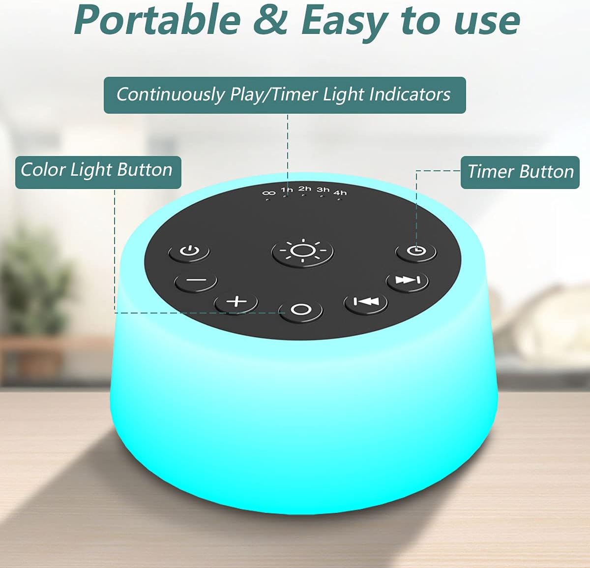 Thumbnail 4 de Color Noise Sound Machines with 10 Colors Night Light