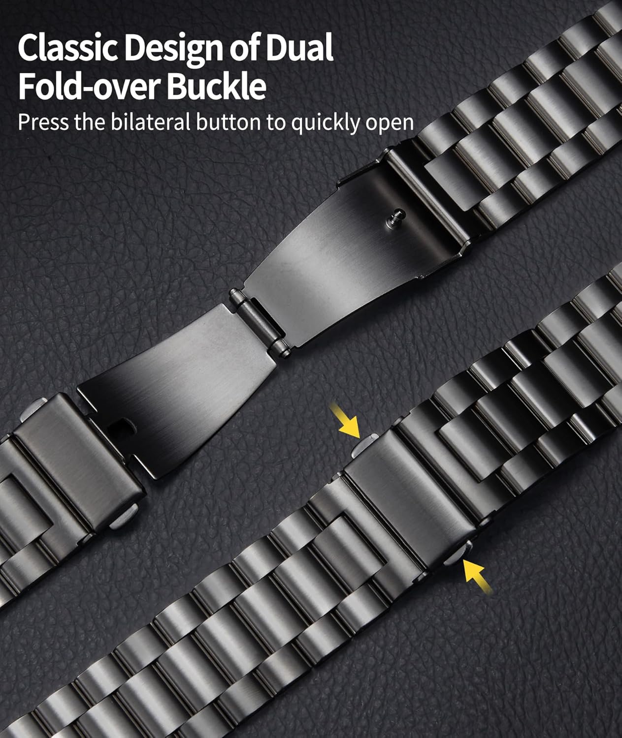 Detalle de BINLUN Stainless Steel Apple Watch Strap with TPU Case (49mm/46mm/45mm/44mm/42mm/41mm/40mm/38mm) – Compatibile with iWatch Ultra SE Series