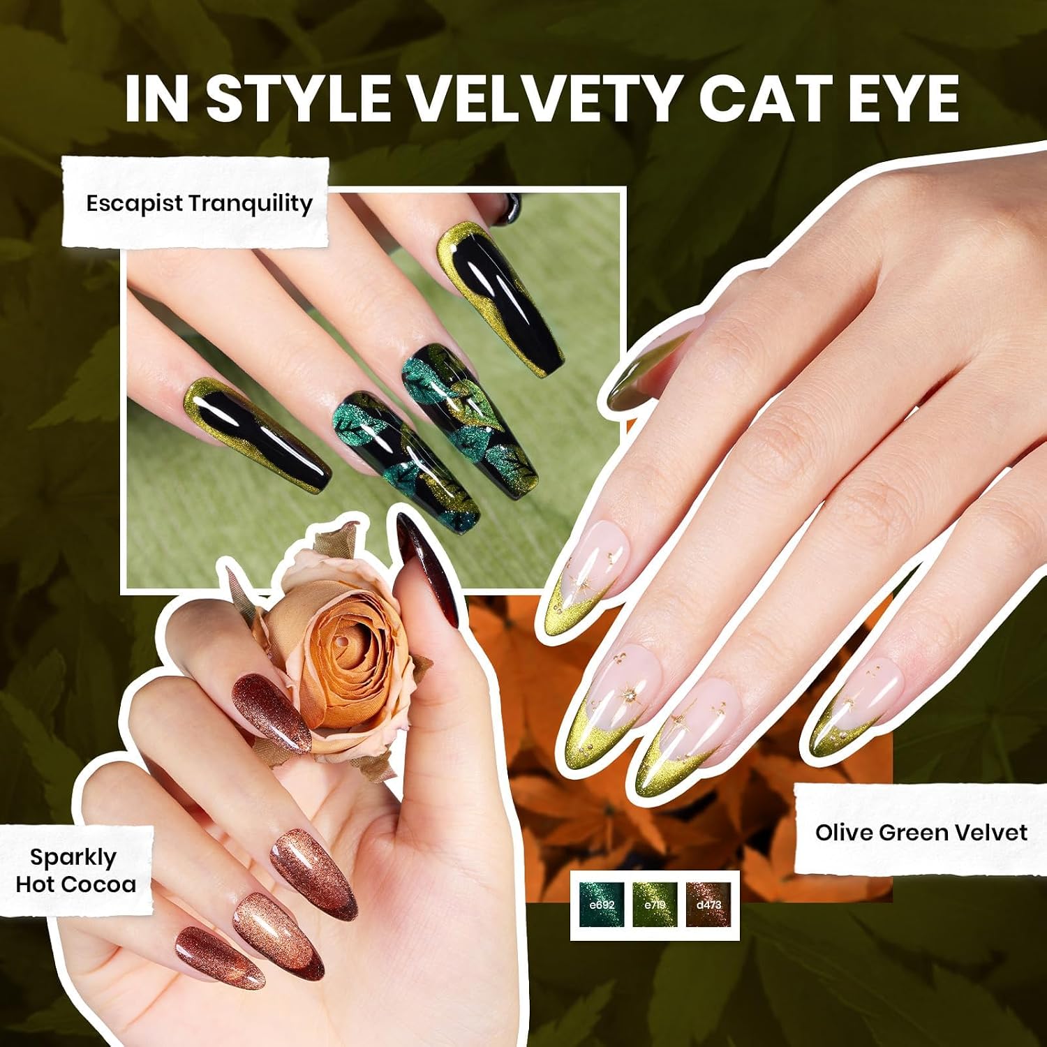 Thumbnail 3 de Beetles Cat Eye Gel Nail Polish Set (20 Colors) with Base Coat, Matte & Top Coat