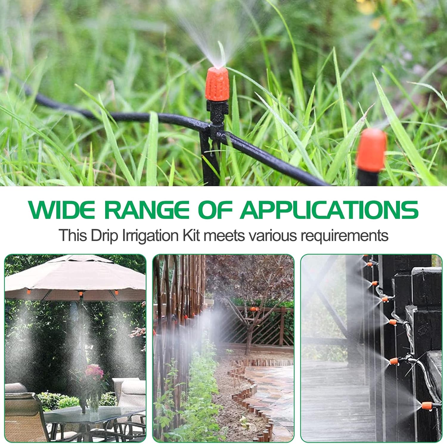 Thumbnail 5 de MIXC 15M Drip Irrigation System Kit — Easy Setup, Water-Saving Auto-Option with Adjustable Sprinklers