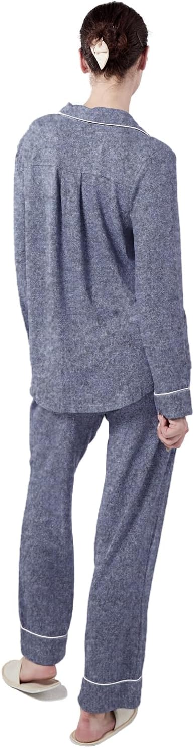 Thumbnail 1 de Dowesrobe Women's Pajama Set Long Sleeve Button Down – Soft Knit Loungewear