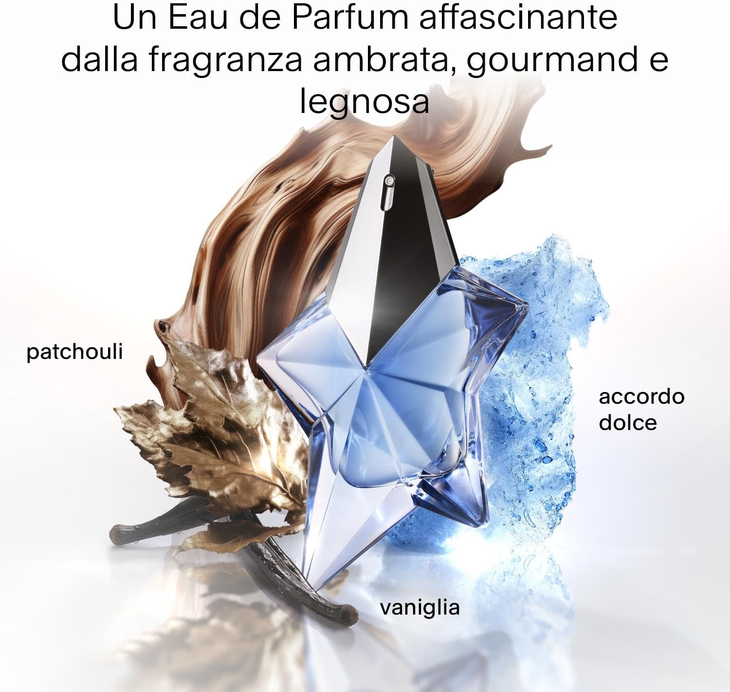 Detalle de MUGLER Angel Eau de Parfum Donna 50 ml – Ambrato Gourmand, Iconico e Ricaricabile