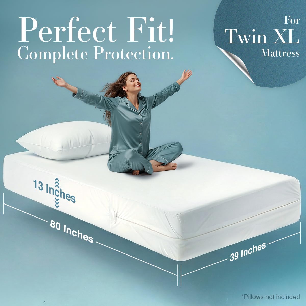 Thumbnail 1 de Utopia Bedding Twin XL Zippered Mattress Encasement, Waterproof 6-Sided Cover