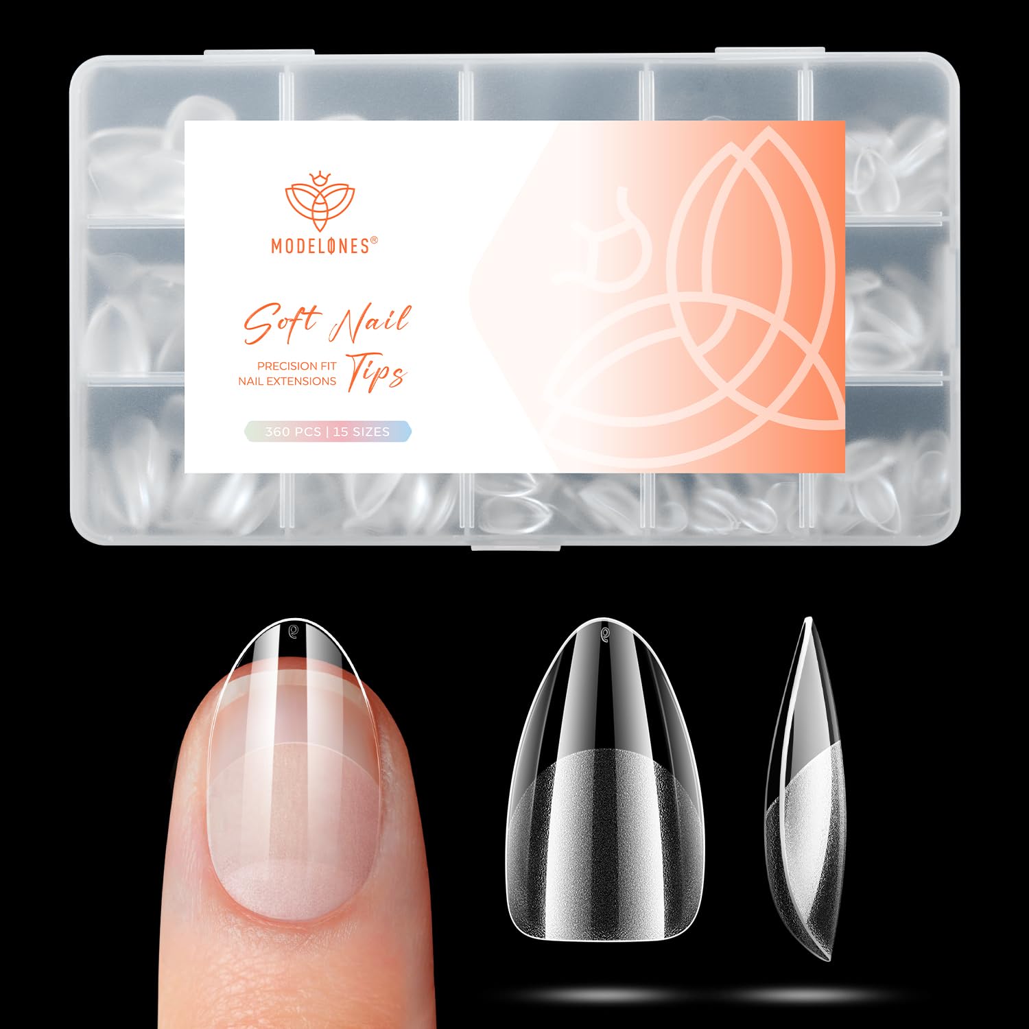 Detalle de Modelones Nail Tips 360 Stück Full Cover 360