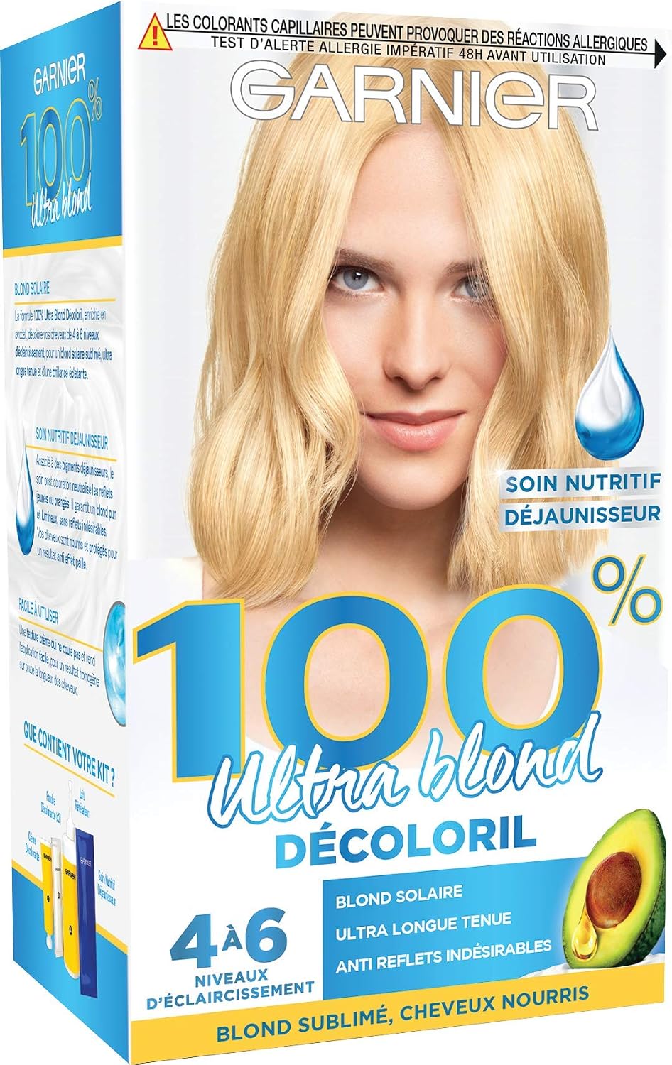 Thumbnail 6 de Garnier 100% Ultra Blond Kit de Décoloration Sans Ammoniaque – Éclaircissement maximum et anti-paille