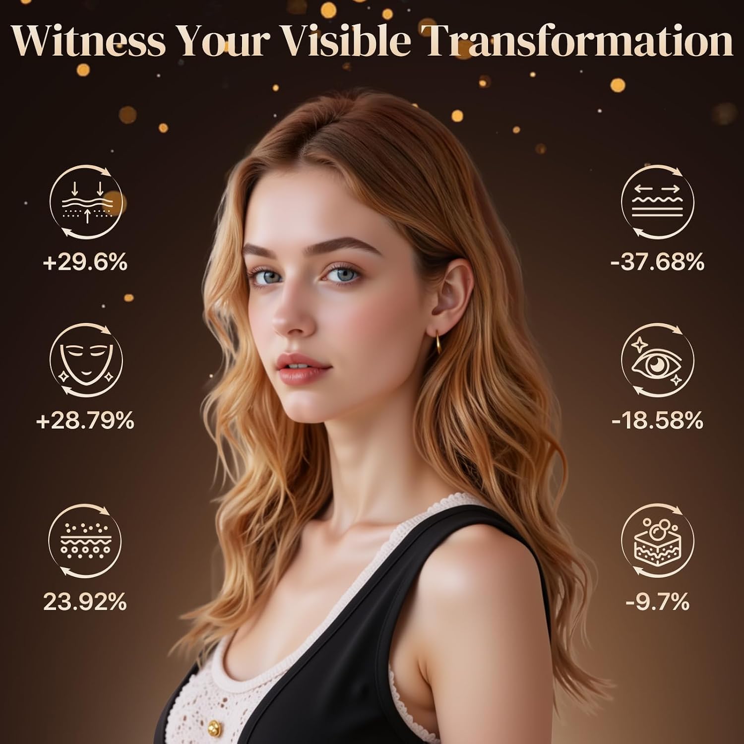 Detalle de UYNUY E100B LED Face Mask with 7 Light Modes and Near-Infrared Light