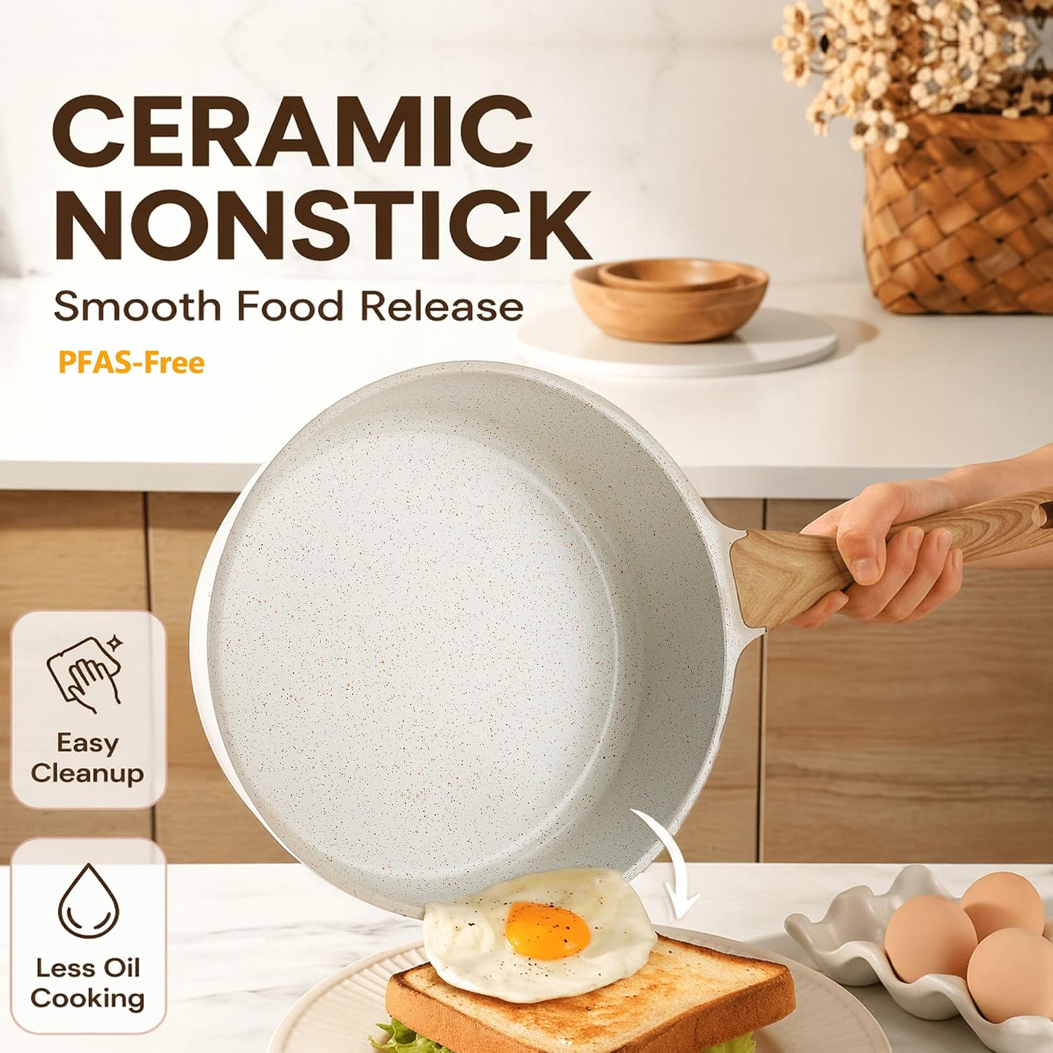 Thumbnail 2 de SENSARTE Ceramic Cookware Set 13-Piece