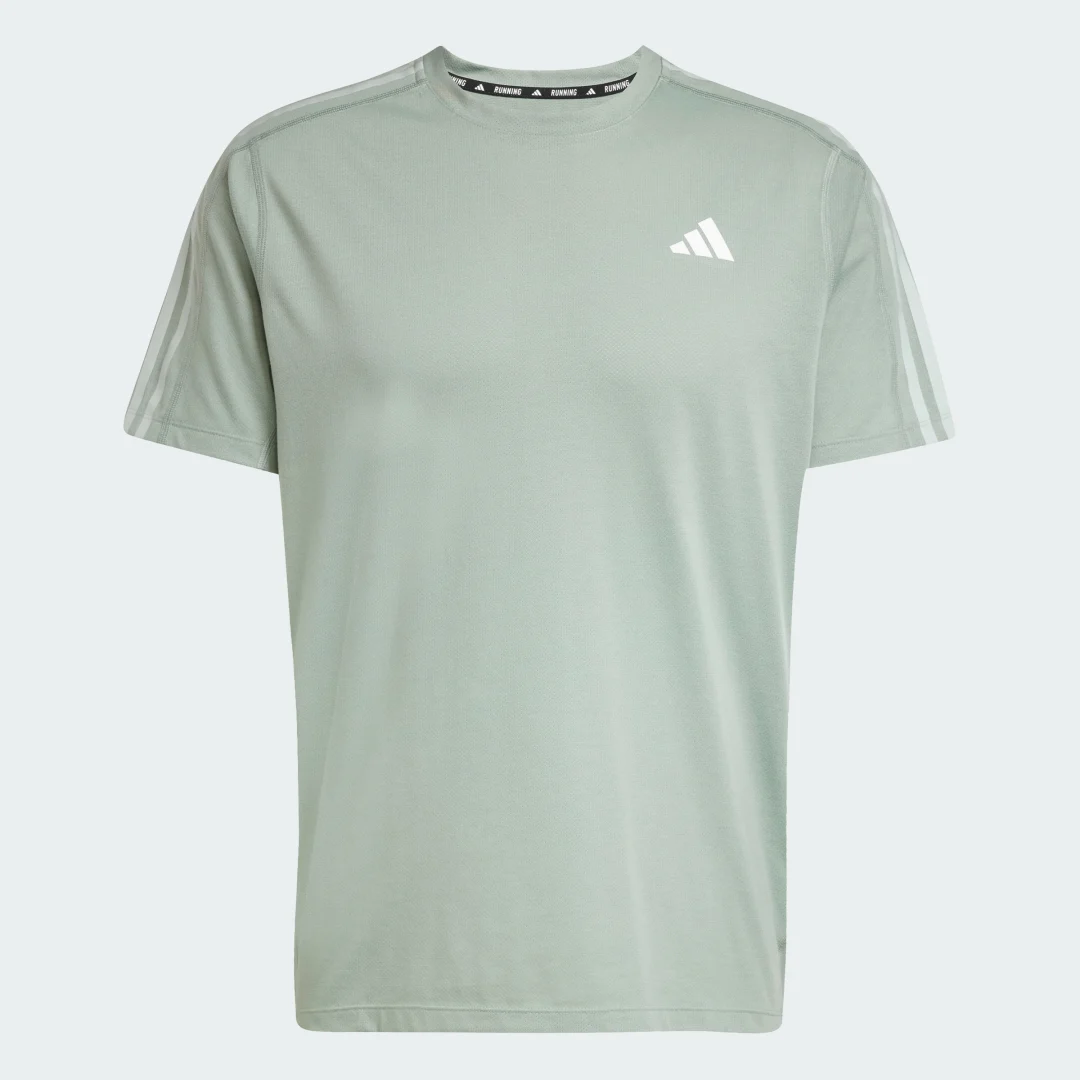 Detalle 2 de Camiseta Own the Run 3 bandas de Adidas – Verde