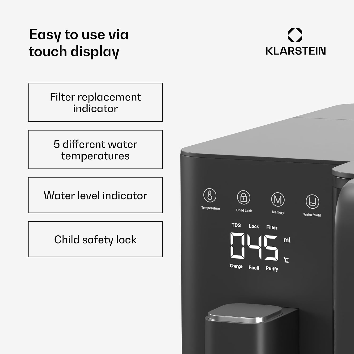 Detalle de Klarstein VitalPour Reverse Osmosis Water Filter, 5-Stage Filtration