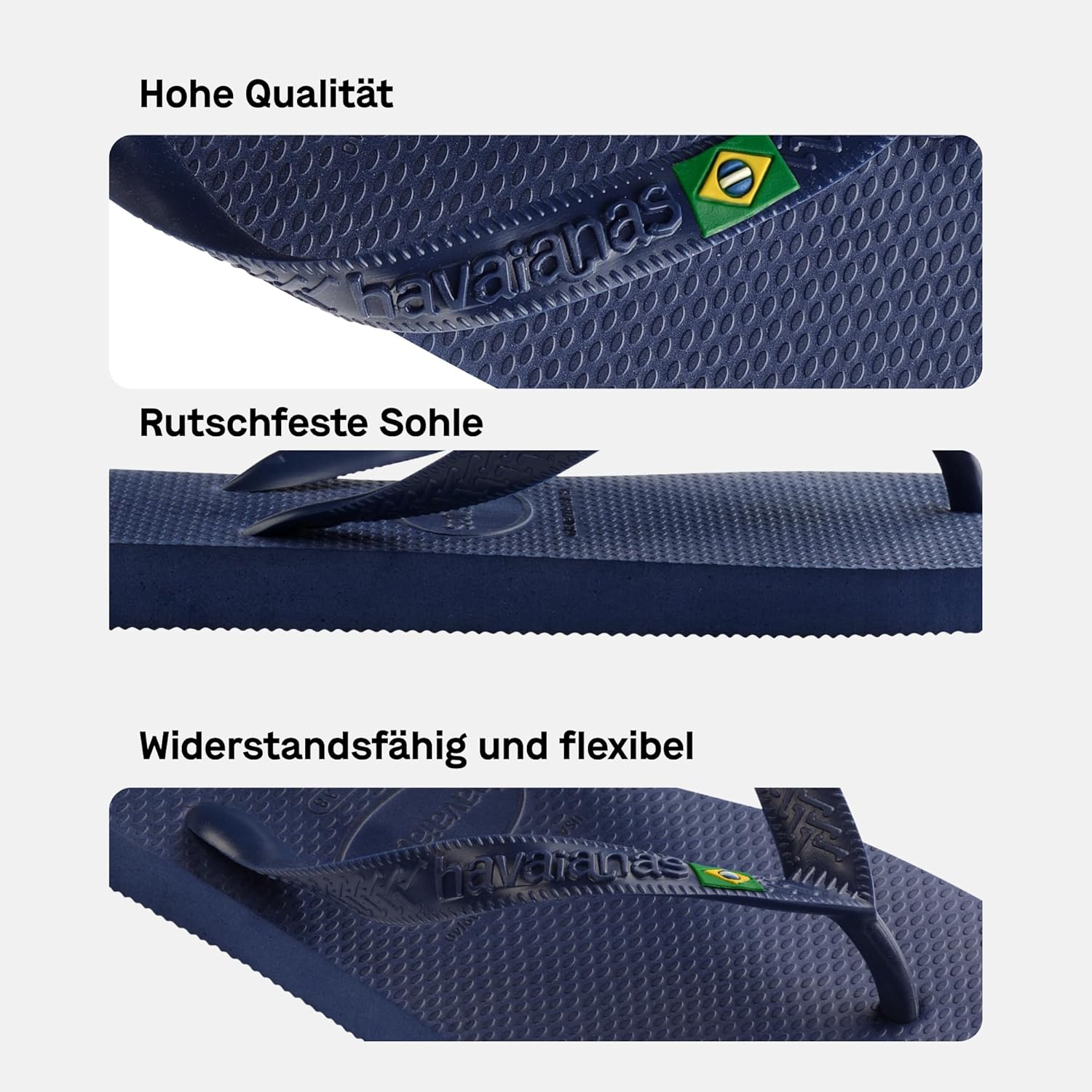 Detalle 2 de Havaianas Top Brasil Unisex FlipFlop – ikonischer Komfort für Strand, Alltag und Urlaub