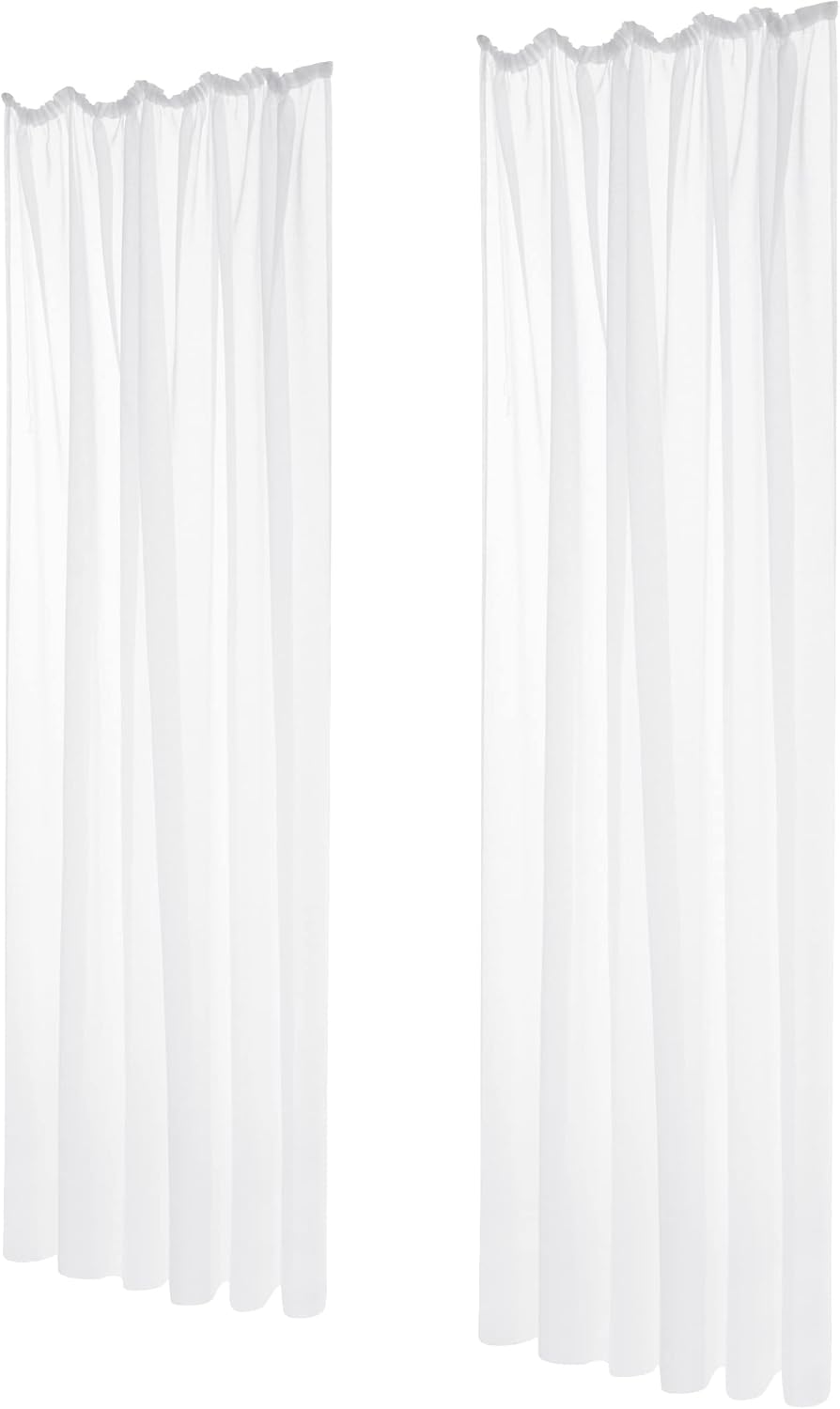 Thumbnail 3 de Deconovo Visillos Cocina Blanco con Bolsillos para Ventanas 140x183