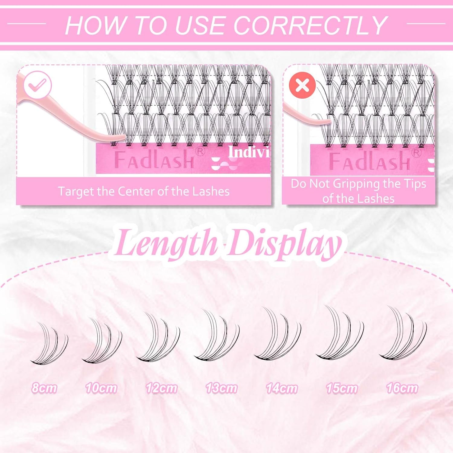 Thumbnail 5 de FADLASH 10D-20D Cluster Wimpern 0,07 C Curl 8–16 mm