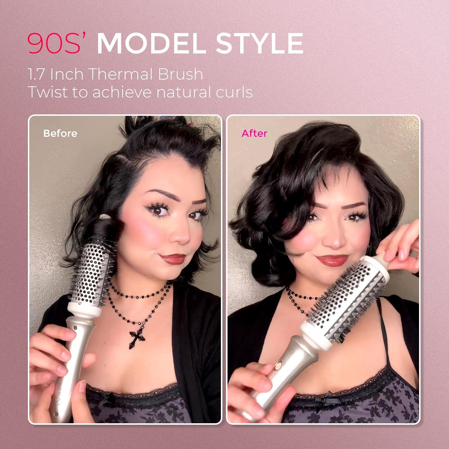 Detalle 2 de TYMO STYLUX Heated 1.7-inch Round Thermal Brush 🎀