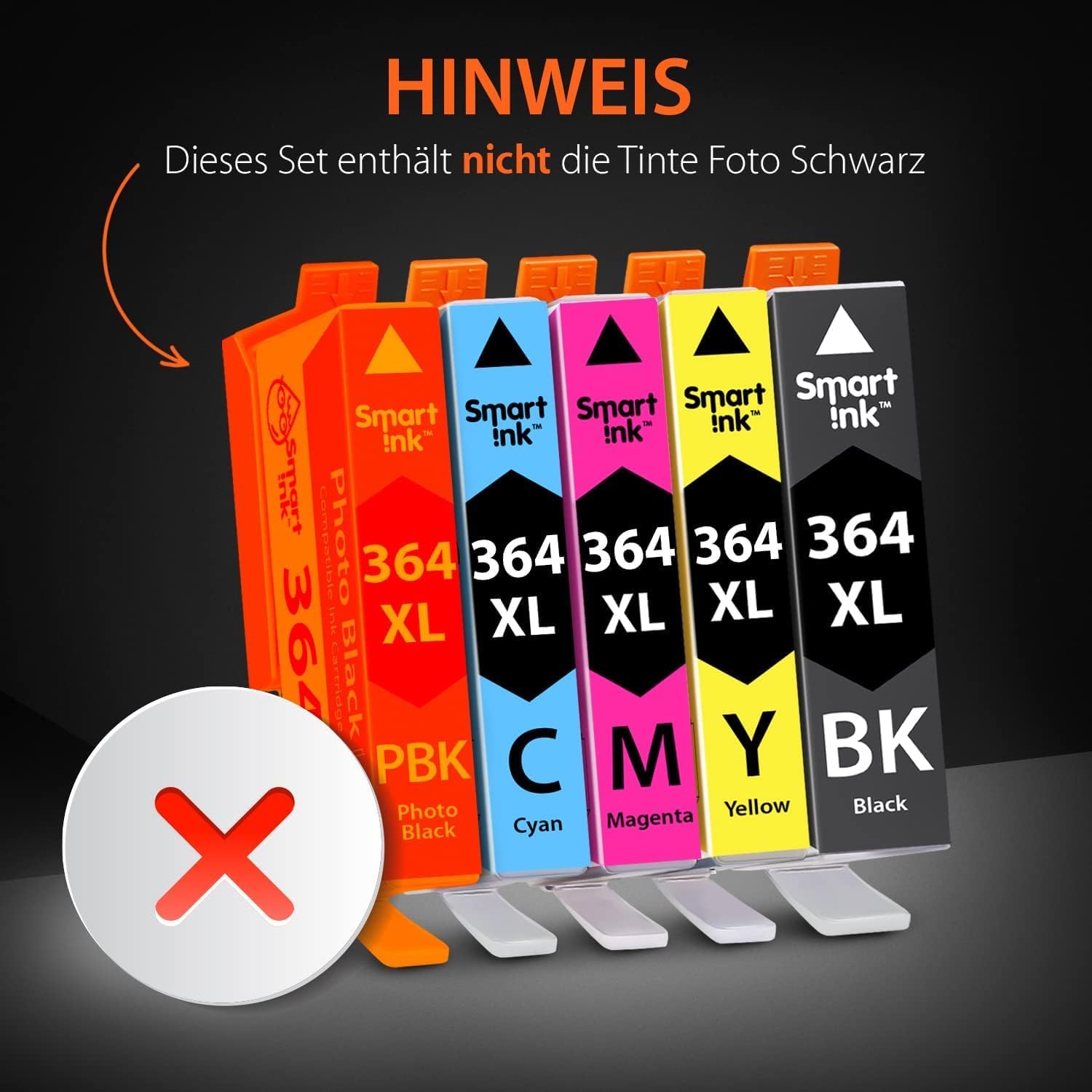 Detalle 2 de Smart Ink HP 364 XL Ersatzpatronen 10er Pack – Schwarz, Cyan, Magenta, Gelb mit Hochkapazität