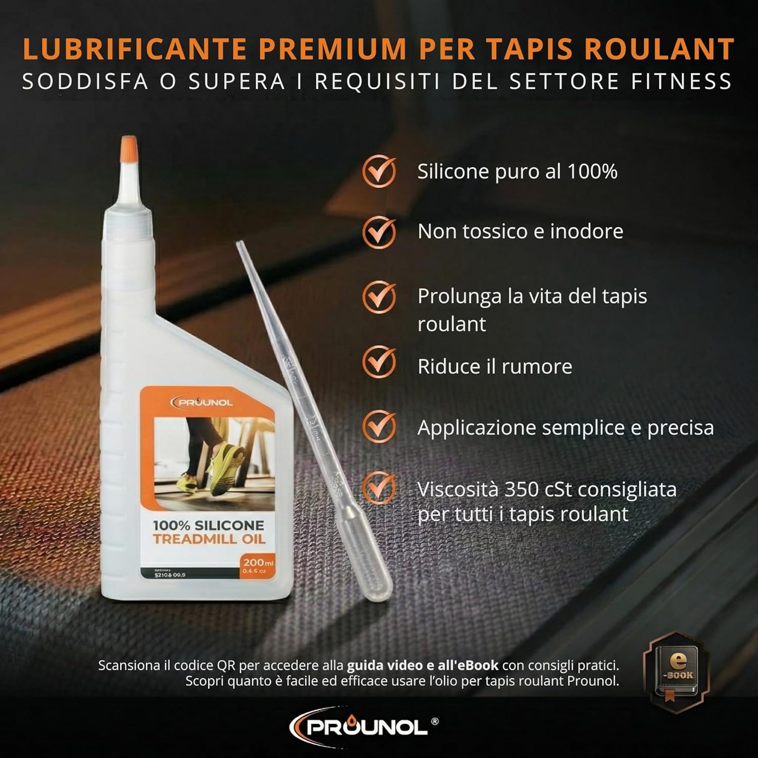 Detalle 2 de Prounol Olio di Silicone Puro per Tapis Roulant 200 ml (100% silicone)