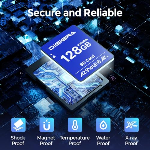 Thumbnail 7 de DIGIERA 128 GB SDXC UHS-I Speicherkarte (2er-Set) – C10, U3, V30, 4K/UHD