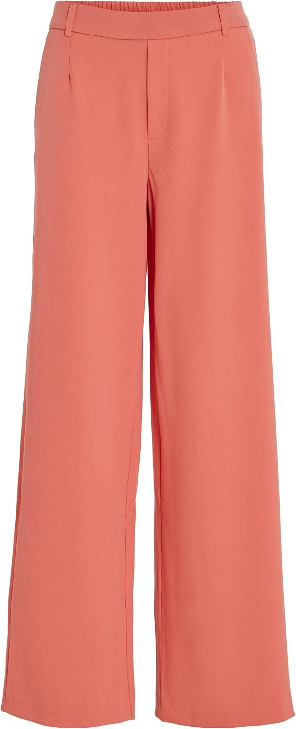 Detalle de Vila Women’s Vivarone HW Wide Pant (Noos) – high-waist wide-leg fabric trousers